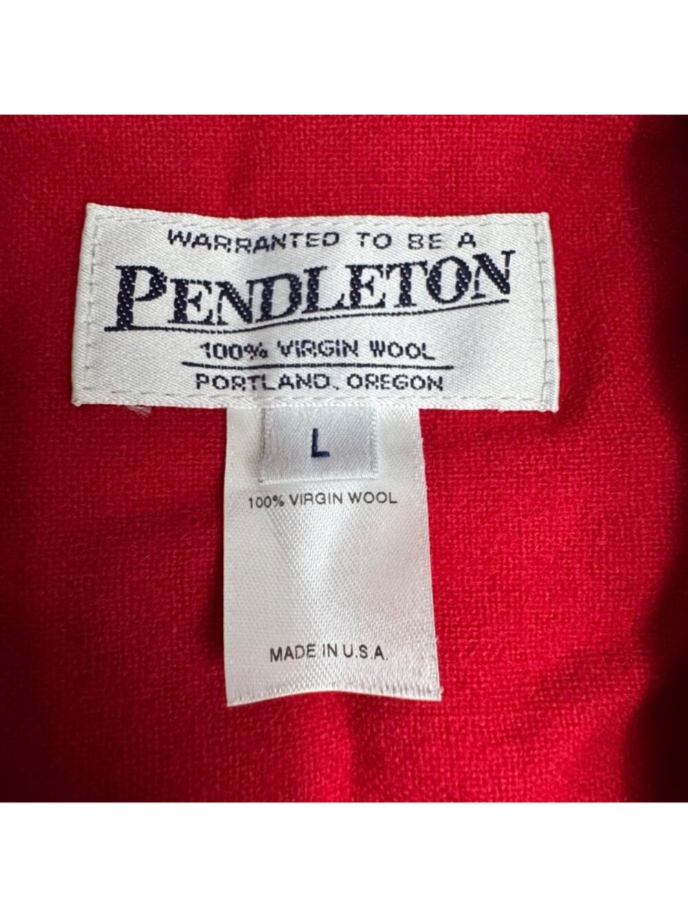 Pendleton Heritage Jacket Women Large Red Wool Limited Edition Made in USA READ - Picture 7 of 13